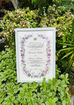 Load image into Gallery viewer, Silver Floral Nikah Certificate | SNC-014