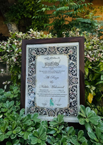 Load image into Gallery viewer, The Amazing Nikah Certificate With Stylish Black Border Line | NC-147