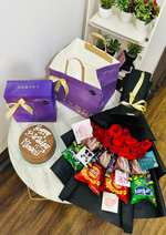 Load image into Gallery viewer, Snack &amp; Cake Loaded Celebration Bouquet | GDEL-152