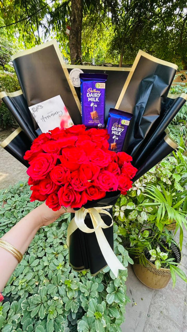 Bounty & Red Rose Bouquet | BCG-123