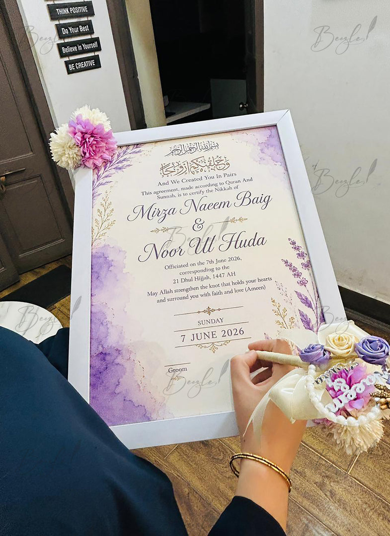 Lavender Vows Certificate | FNC-011