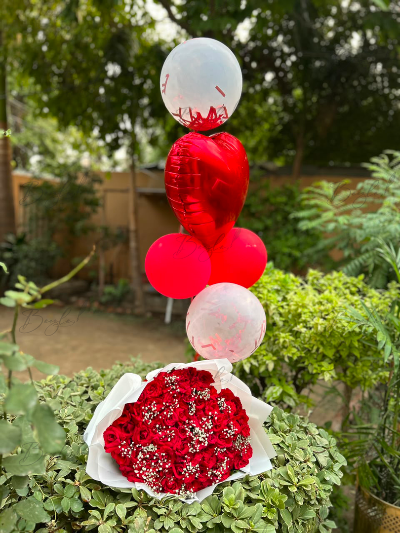 Red Bloom Balloon Set | BCG-289
