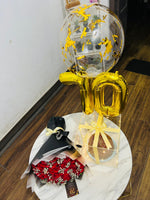 Load image into Gallery viewer, Rose Bouquet with Confetti Balloon Cake Box | GDEL-151