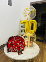 Load image into Gallery viewer, Rose Bouquet with Confetti Balloon Cake Box | GDEL-151