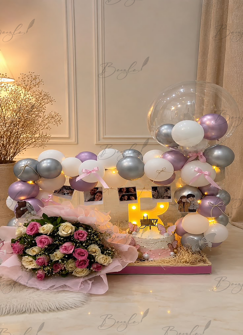 Pastel Keepsake - Premium Birthday Decoration & Gift Setup