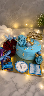 Load image into Gallery viewer, Azure Grace Birthday Cake - Custom Cake Order &amp; Delivery
