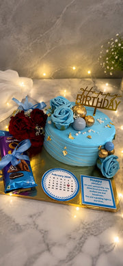 Azure Grace Birthday Cake - Custom Cake Order & Delivery