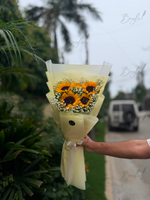 Load image into Gallery viewer, Sunflower Bouquet Wrapped in White | BCG-145