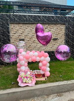 Load image into Gallery viewer, Luxury flower, balloon, and cake gift arrangement beautifully presented for birthdays, anniversaries, and special occasions.