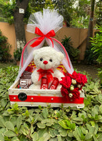 Load image into Gallery viewer, Teddy Valentine Gift Basket | GB-229