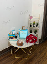 Load image into Gallery viewer, Premium birthday gift bundle with cake chocolates and rose bouquet