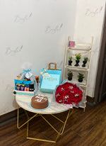 Load image into Gallery viewer, Luxury gift bundle with chocolate cake basket and red roses