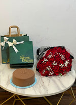 Load image into Gallery viewer, Red Rose Bouquet with Layers Cake Delight Gift | GDEL-147