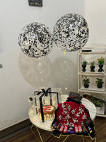 Load image into Gallery viewer, Rouge Afterglow birthday gift with red rose bouquet, cake, chocolates and confetti balloons