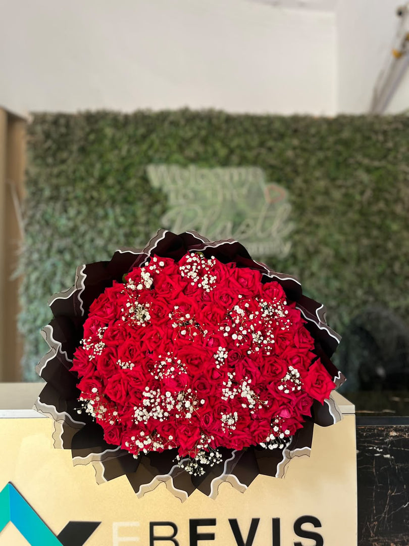 Scarlet Luxe Rose Bouquet | BCG-263