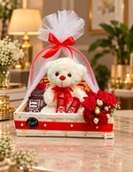 Load image into Gallery viewer, Teddy Valentine Gift Basket | GB-229
