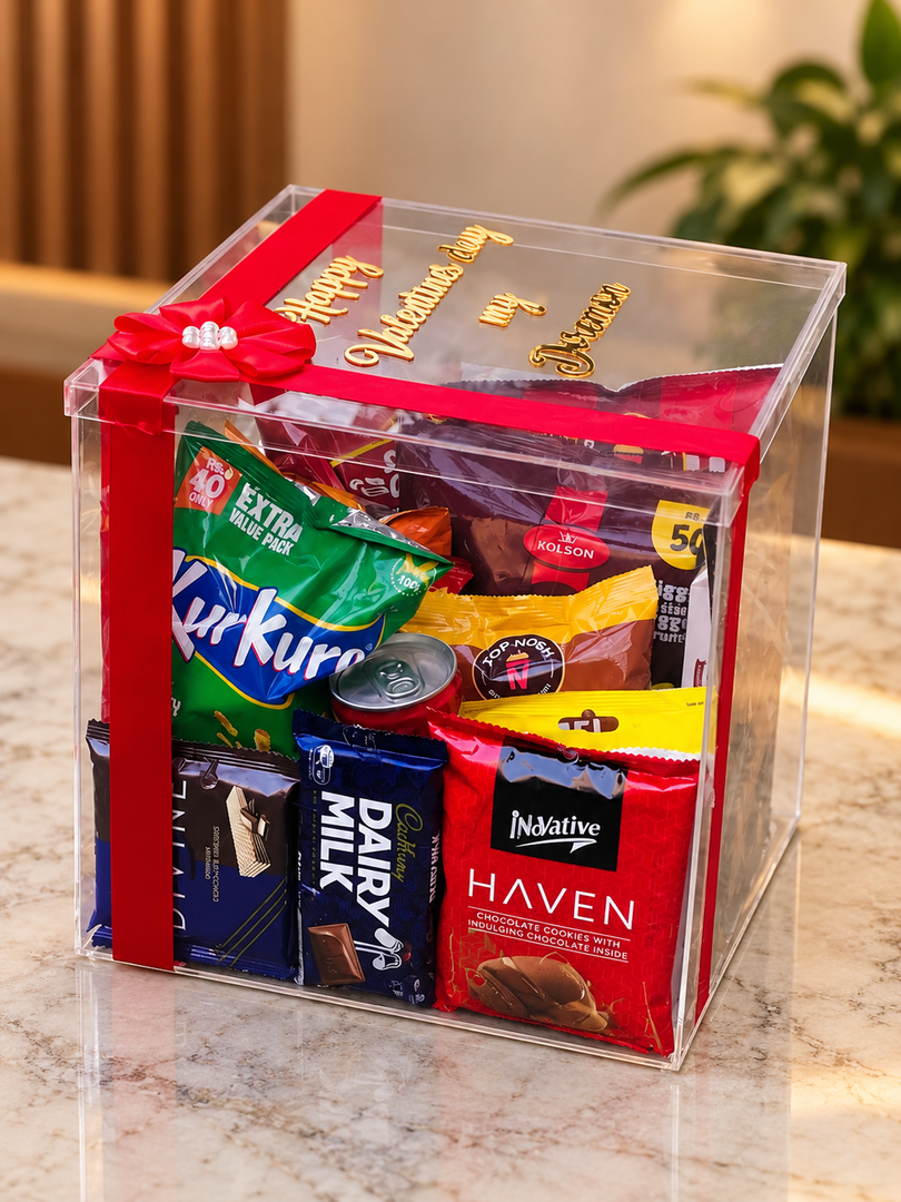 Personalized Valentine's Acrylic Gift Box | GBO-034