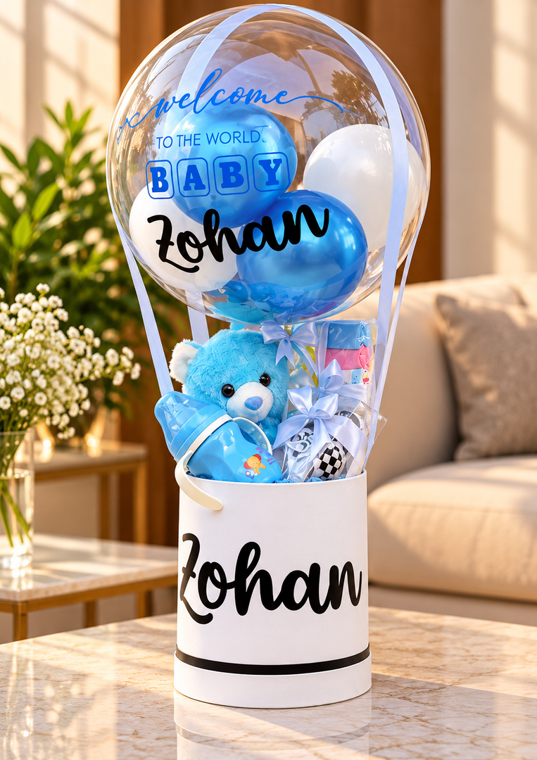 Welcome Baby Balloon Gift Box | GBO-092