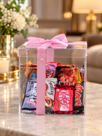 Load image into Gallery viewer, Transparent Pink Ribbon Chocolate Gift Box | GBO-090