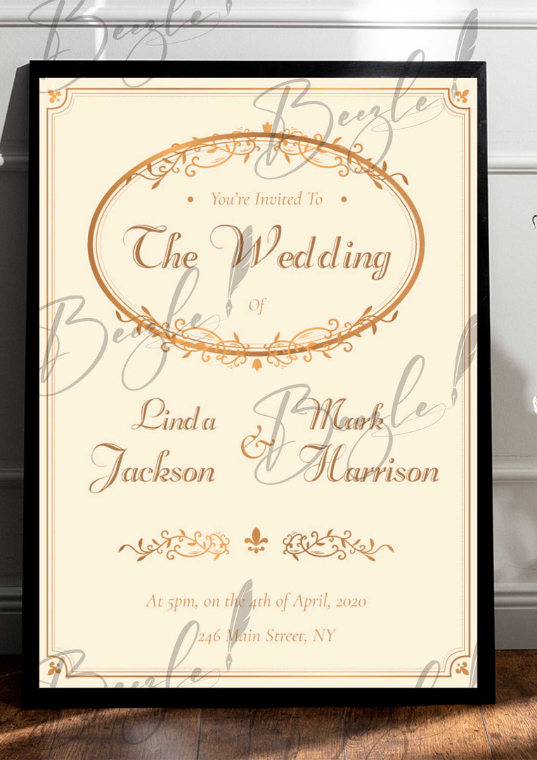 Invited Wedding Nikah Frame | NF-018