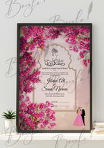 Load image into Gallery viewer, Nikah Certificate With Classic Pink Flower Design | NC-107
