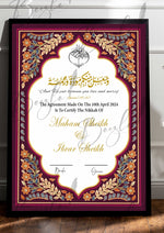 Load image into Gallery viewer, Nikah Certificate With Classic Purple Design | NC-099
