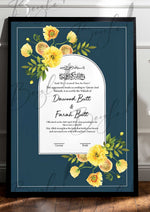 Load image into Gallery viewer, Nikkah Certificate with Dark Blue Attractive Design | NC-095
