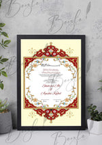 Load image into Gallery viewer, The Classic Nikah Certificate with Customized Name &amp; Arabic Ayat | NC-143
