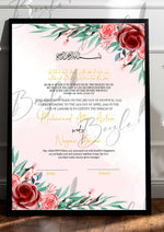 Load image into Gallery viewer, Nikah Certificate With Attractive Flower Print | NC-141
