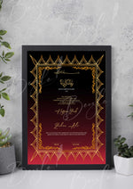 Load image into Gallery viewer, Nikah Certificate With Combination of Two Colours Black &amp; Red
