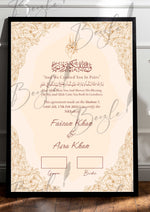 Load image into Gallery viewer, Nikah Certificate With Light Pink Classic Print | NC-132
