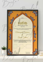 Load image into Gallery viewer, Nikah Certificate With Dark Yellow Colour | NC-112
