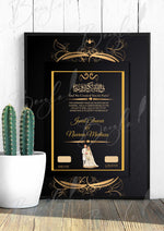 Load image into Gallery viewer, Customized Nikah Certificate With Black Classic Print | NC-139
