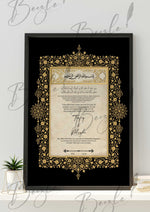 Load image into Gallery viewer, Premium Nikah Certificate With Black Print | NC-059
