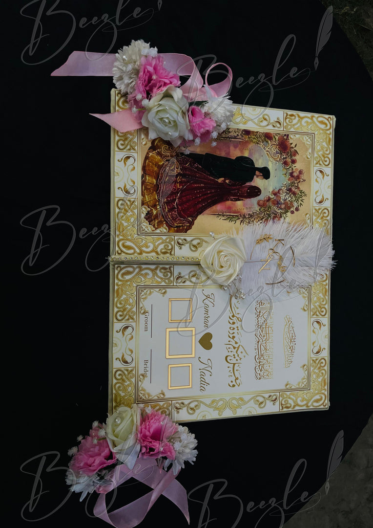 Deal: Premium Nikah Booklet, Pen and Two Beautiful Gajray | DEL-087