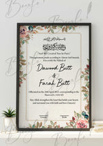 Load image into Gallery viewer, Customized Nikah Certificate With Printed Name | NC-124
