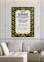 Load image into Gallery viewer, Nikah Certificate With Golden &amp; Black Design | NC-078
