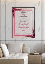 Load image into Gallery viewer, Customized Nikkah Certificate with Pink Flower Design | NC-086
