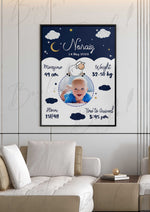 Load image into Gallery viewer, Baby Announcement With Date,Weight,Time and Picture | BBAF-010
