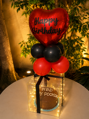 Birthday Cake Box with Lights & Heart Balloon | CB-005