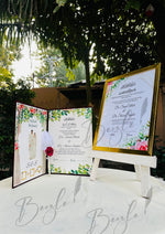 Load image into Gallery viewer, Best Deal With Red Nikkah Booklet, Luxury Nikah Certificate and Customized Nikah Pen | DEL-061
