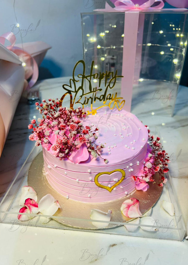Pink Frosted Heart Cake | GC-165
