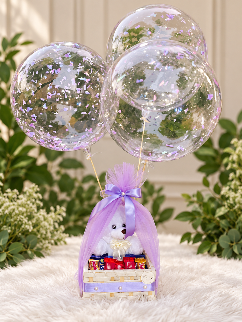 Teddy and Chocolate Gift Basket | GB-190