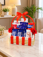 Load image into Gallery viewer, Red Ribbon Chocolates &amp; Snacks Gift Basket | GB-115