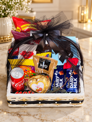 Deluxe Black & Gold Gift Basket | GB-049