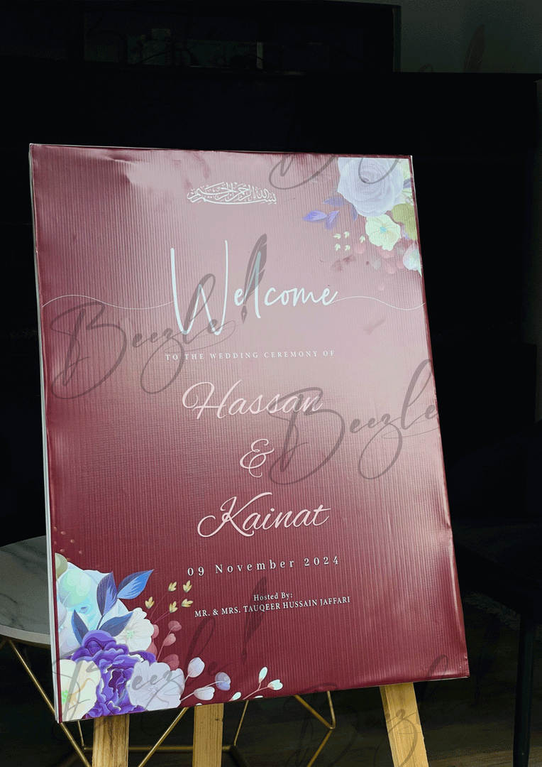 Nikkah Welcome Board