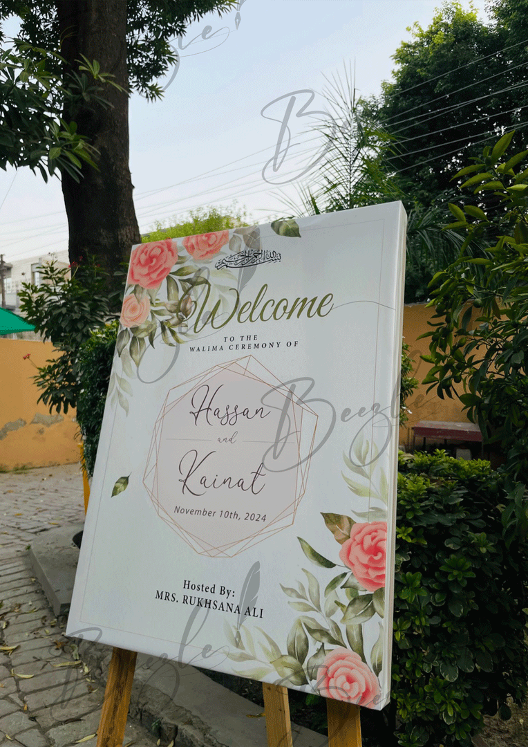 Nikkah Welcome Board