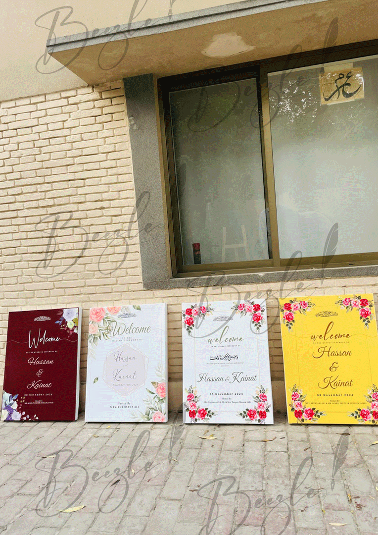 Nikkah Entrance Boards