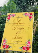 Load image into Gallery viewer, The Beautiful Nikkah Entrance Board with Customized Name &amp; Data | Without Stand &amp; Only Available in Lahore | NEB-006
