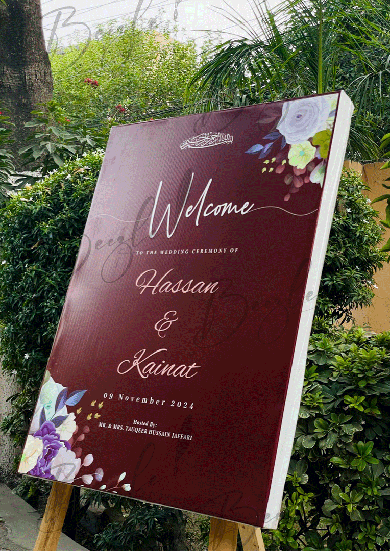 Nikkah Welcome Board